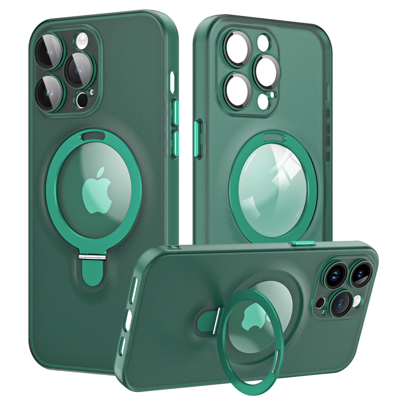 Pro iPhone 14 Pro Max Magnetický stojánek na telefon Kryt na mobil Matný PC TPU kryt s ochranou skleněné čočky Pro iPhone 14 Pro Max Magnetický stojánek na telefon Kryt na mobil Matný PC TPU kryt s ochranou skleněné čočky